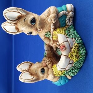 VTG Woodlander Bunnies Figurine, WELL - 3.25 in. tall